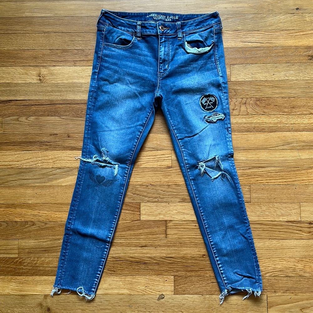 American Eagle Outfitters Denim Patch Jeans